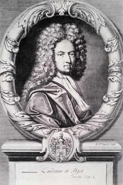 Daniel Defoe, graviert von Michael Van der Gucht (1660-1725) von Jeremiah Taverner